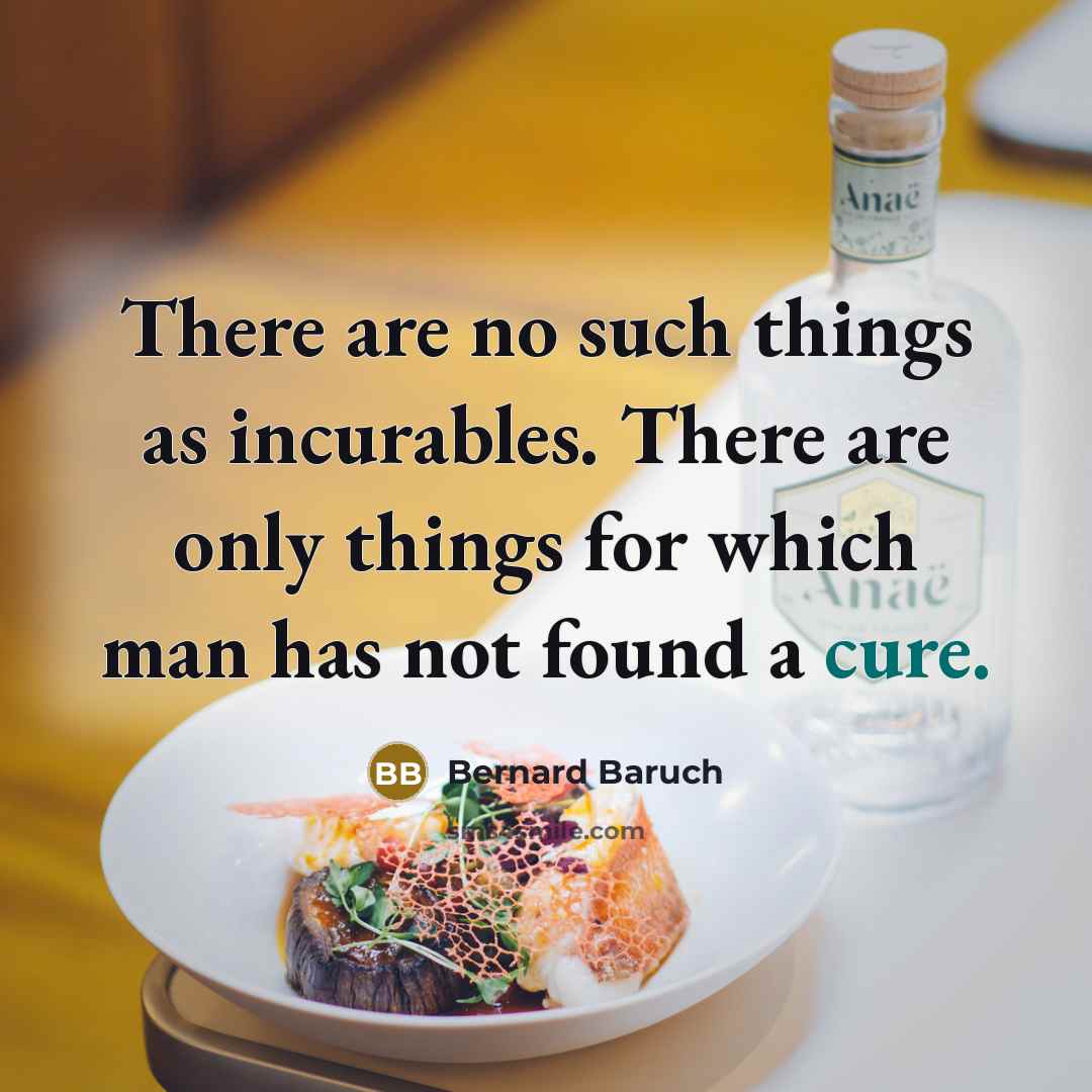 “There are no such things as incurables. There are only…” quote by Bernard Baruch