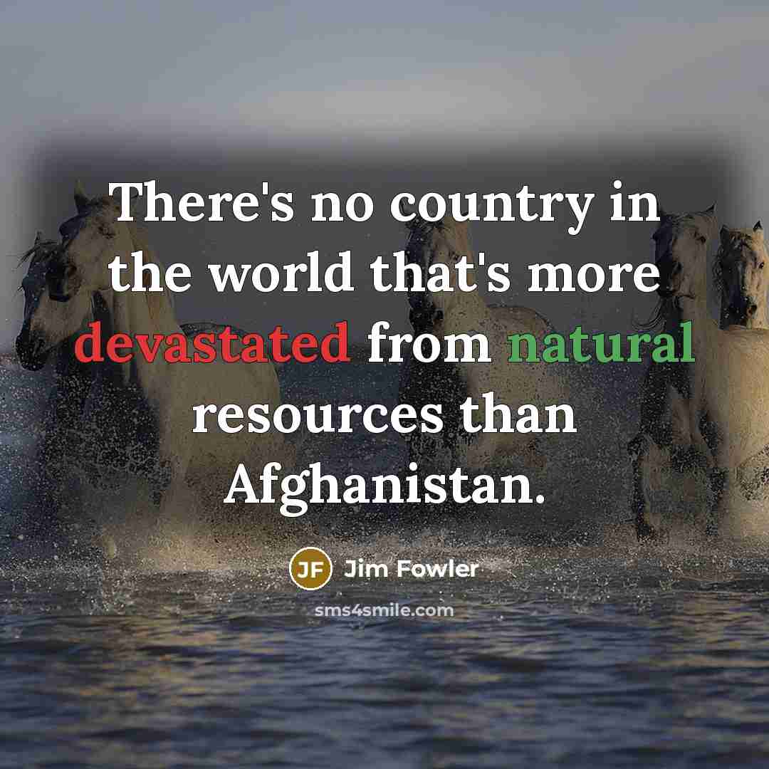 “There's no country in the world that's more devastated from…” quote by Jim Fowler
