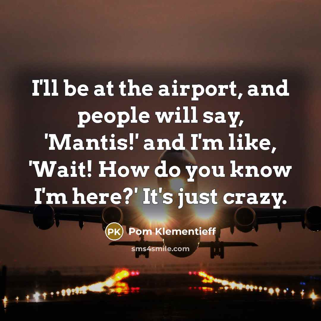 “I'll be at the airport, and people will say, 'Mantis!'…” quote by Pom Klementieff