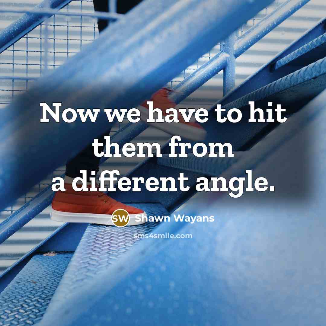“Now we have to hit them from a different angle.…” quote by Shawn Wayans