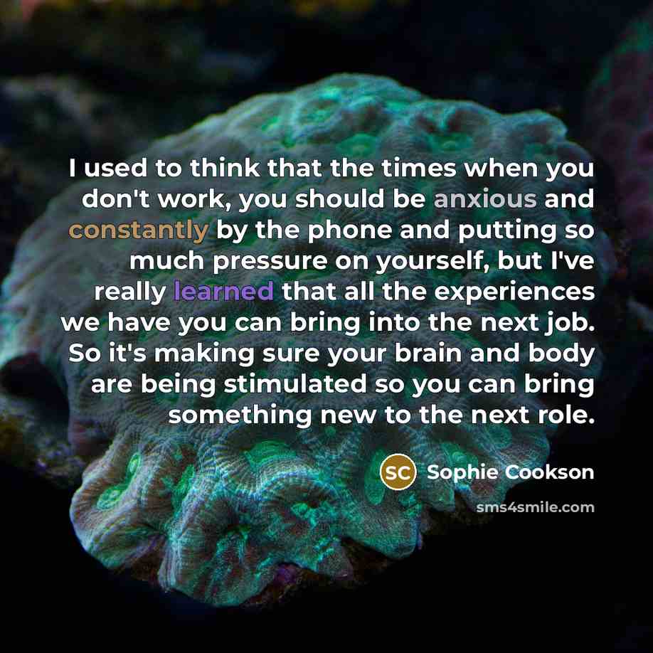 “I used to think that the times when you don't…” quote by Sophie Cookson
