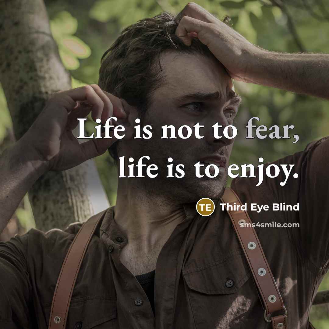 “Life is not to fear, life is to enjoy.…” quote by Third Eye Blind