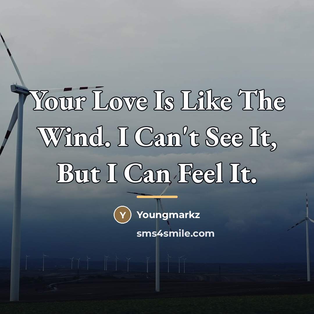 “Your Love Is Like The Wind. I Can't See It,…” quote by Youngmarkz