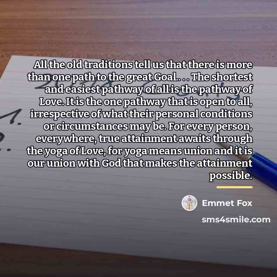 “All the old traditions tell us that there is more…” quote by Emmet Fox