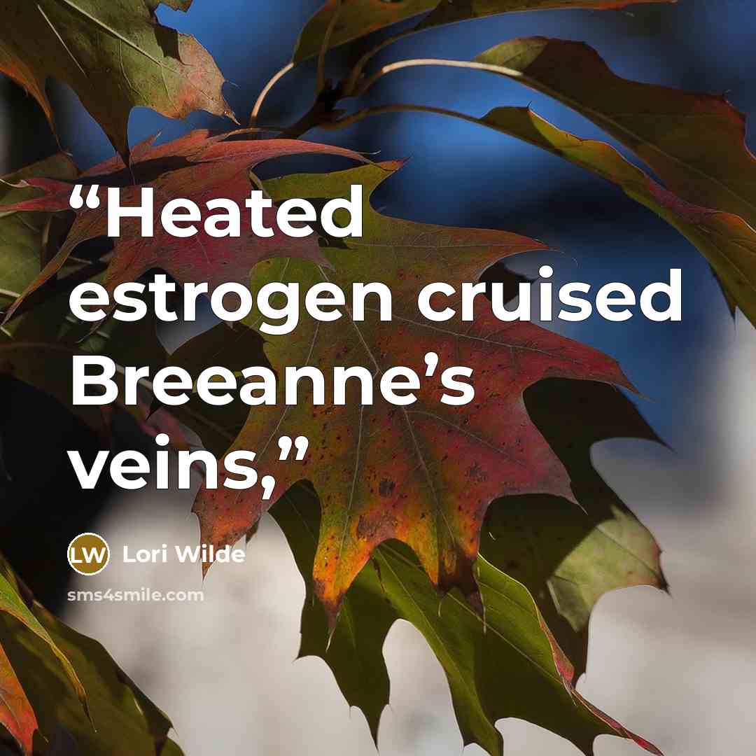 “Heated estrogen cruised Breeanne’s veins,” quote by Lori Wilde