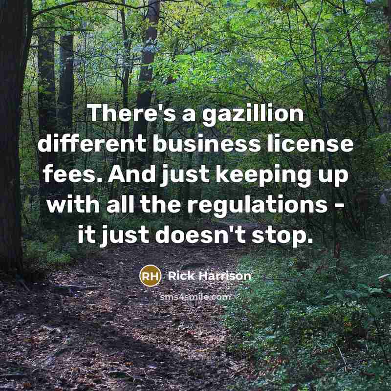 “There's a gazillion different business license fees. And just keeping…” quote by Rick Harrison