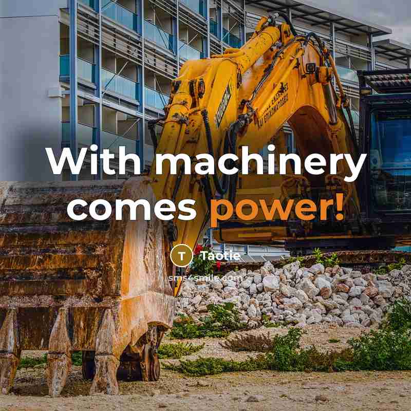 “With machinery comes power!” quote by Taotie