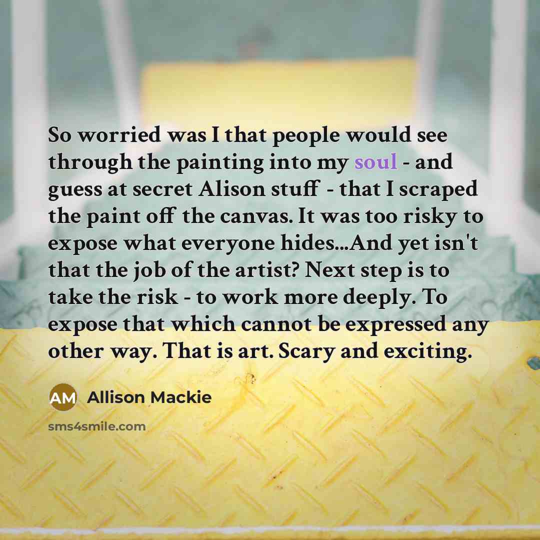 “So worried was I that people would see through the…” quote by Allison Mackie