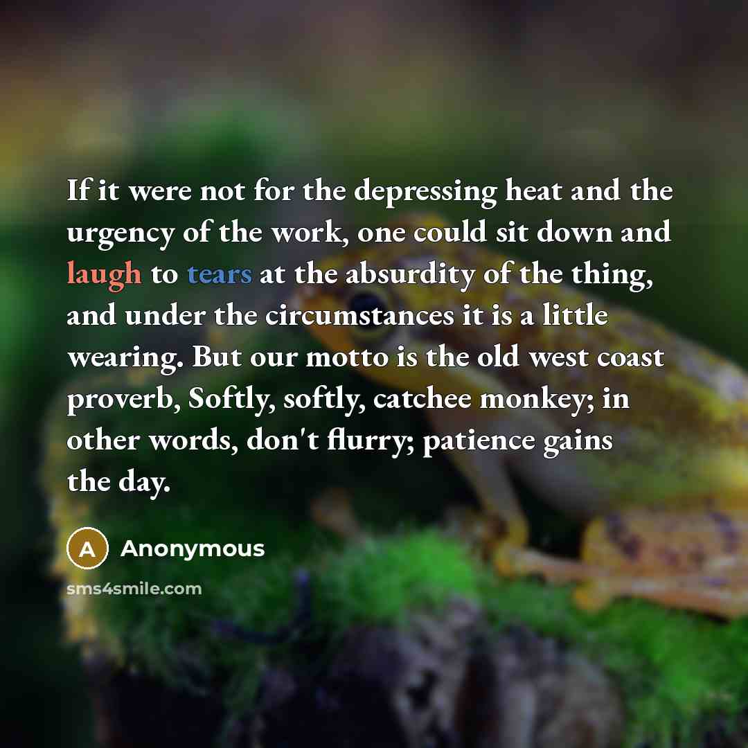 “If it were not for the depressing heat and the…” quote by Anonymous