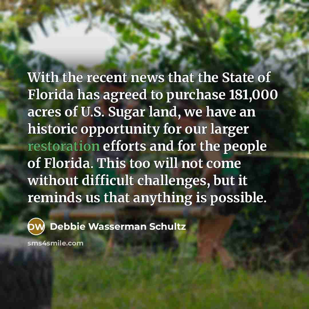 “With the recent news that the State of Florida has…” quote by Debbie Wasserman Schultz