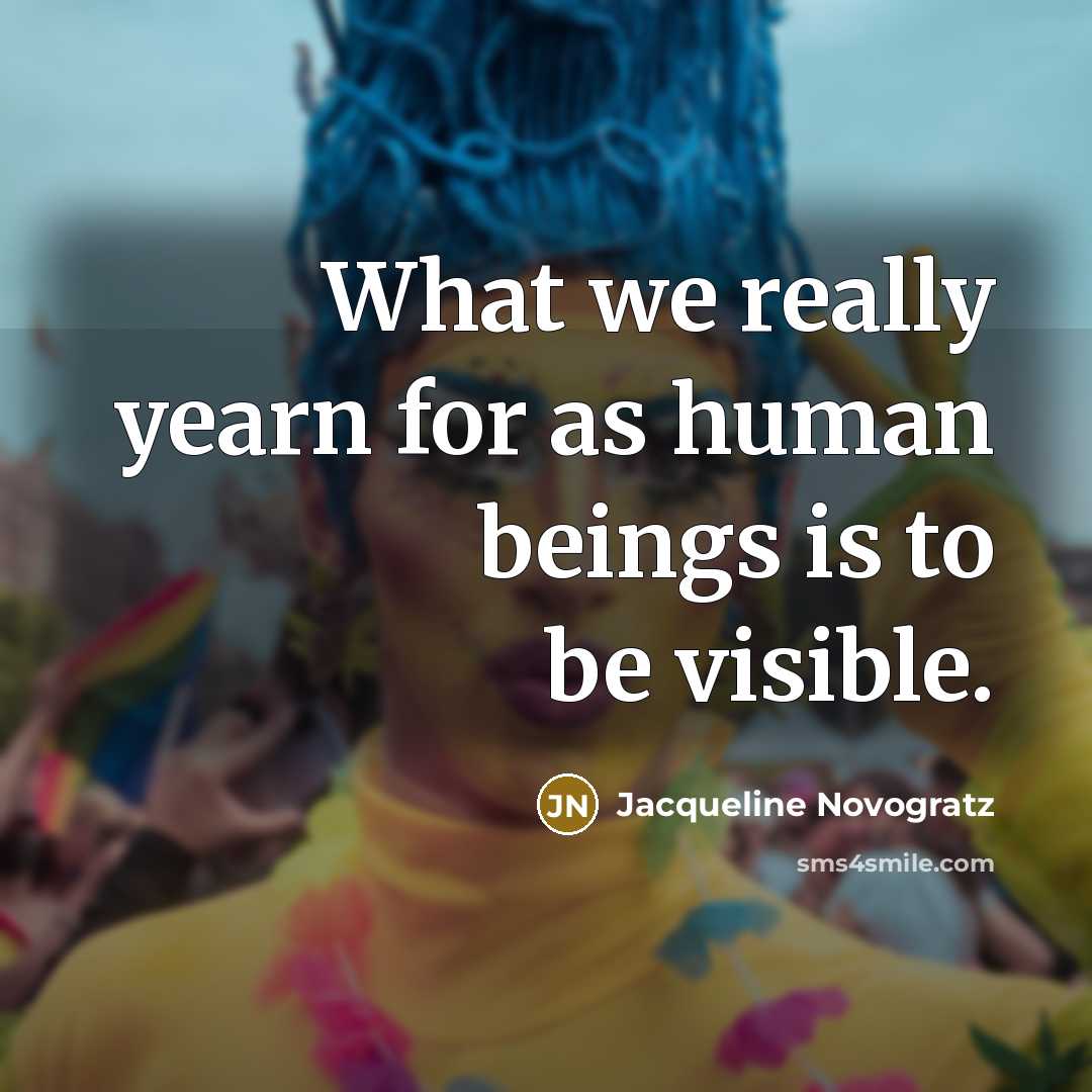 “What we really yearn for as human beings is to…” quote by Jacqueline Novogratz