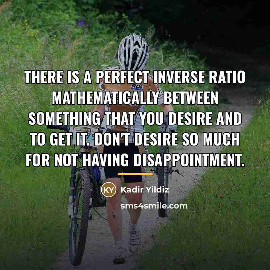 “There is a perfect inverse ratio mathematically between something that…” quote by Kadir Yildiz