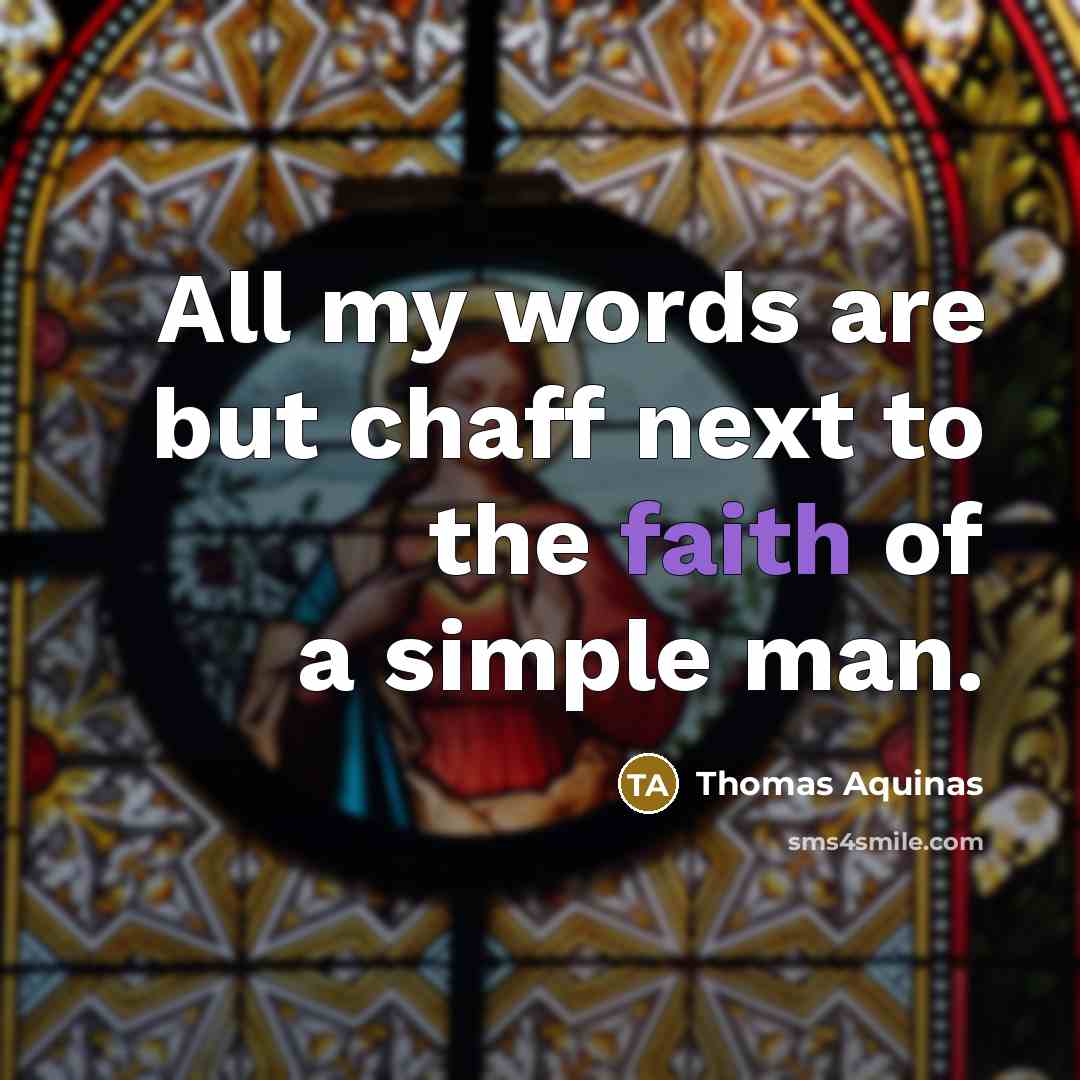 “All my words are but chaff next to the faith…” quote by Thomas Aquinas