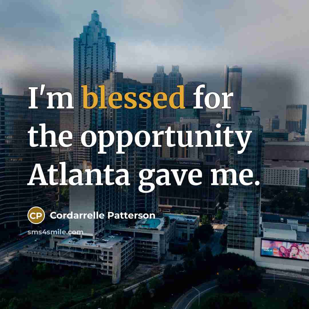 “I'm blessed for the opportunity Atlanta gave me.…” quote by Cordarrelle Patterson