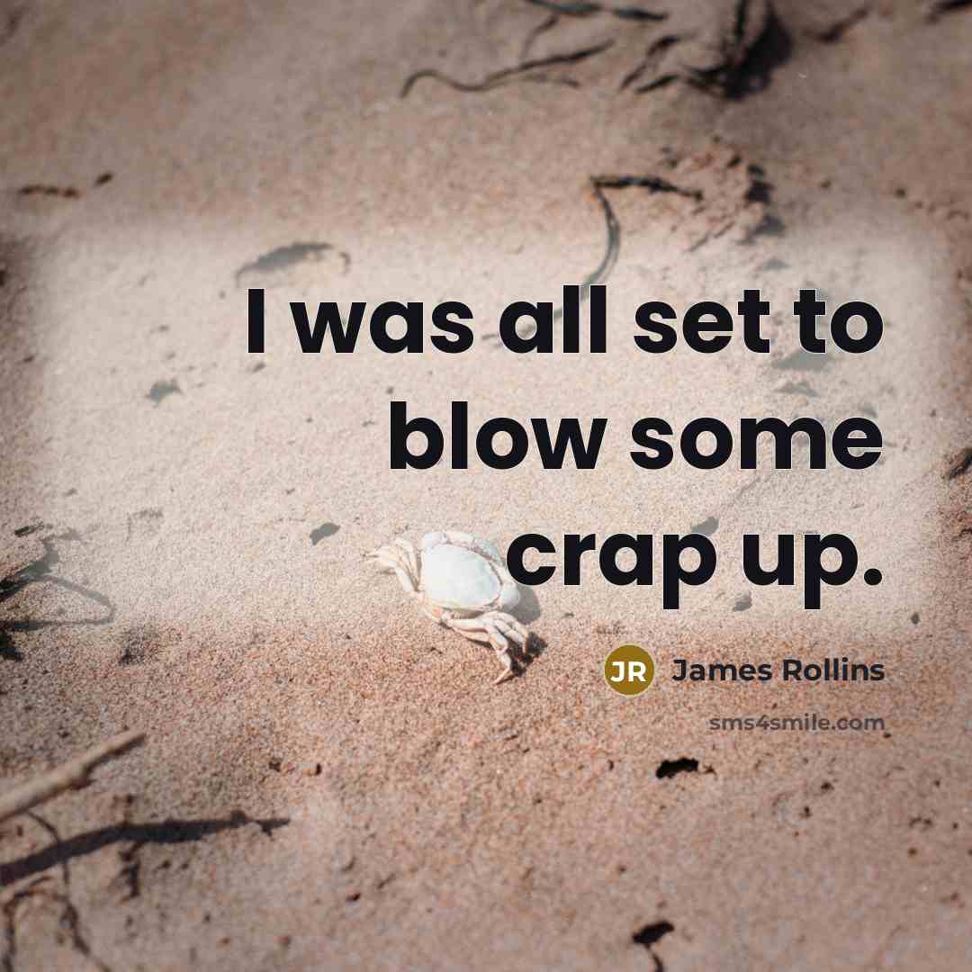 “I was all set to blow some crap up.…” quote by James Rollins