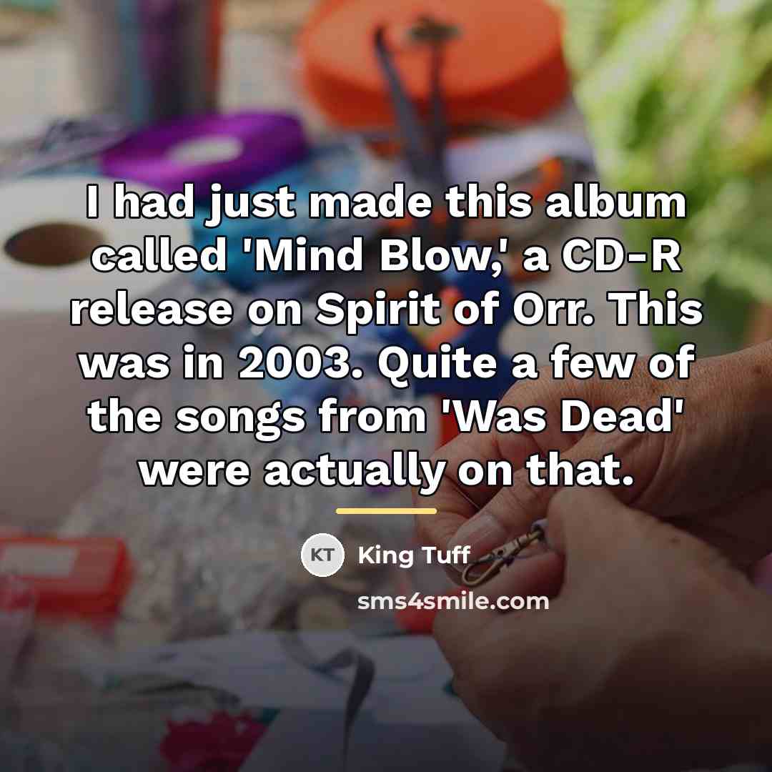 “I had just made this album called 'Mind Blow,' a…” quote by King Tuff