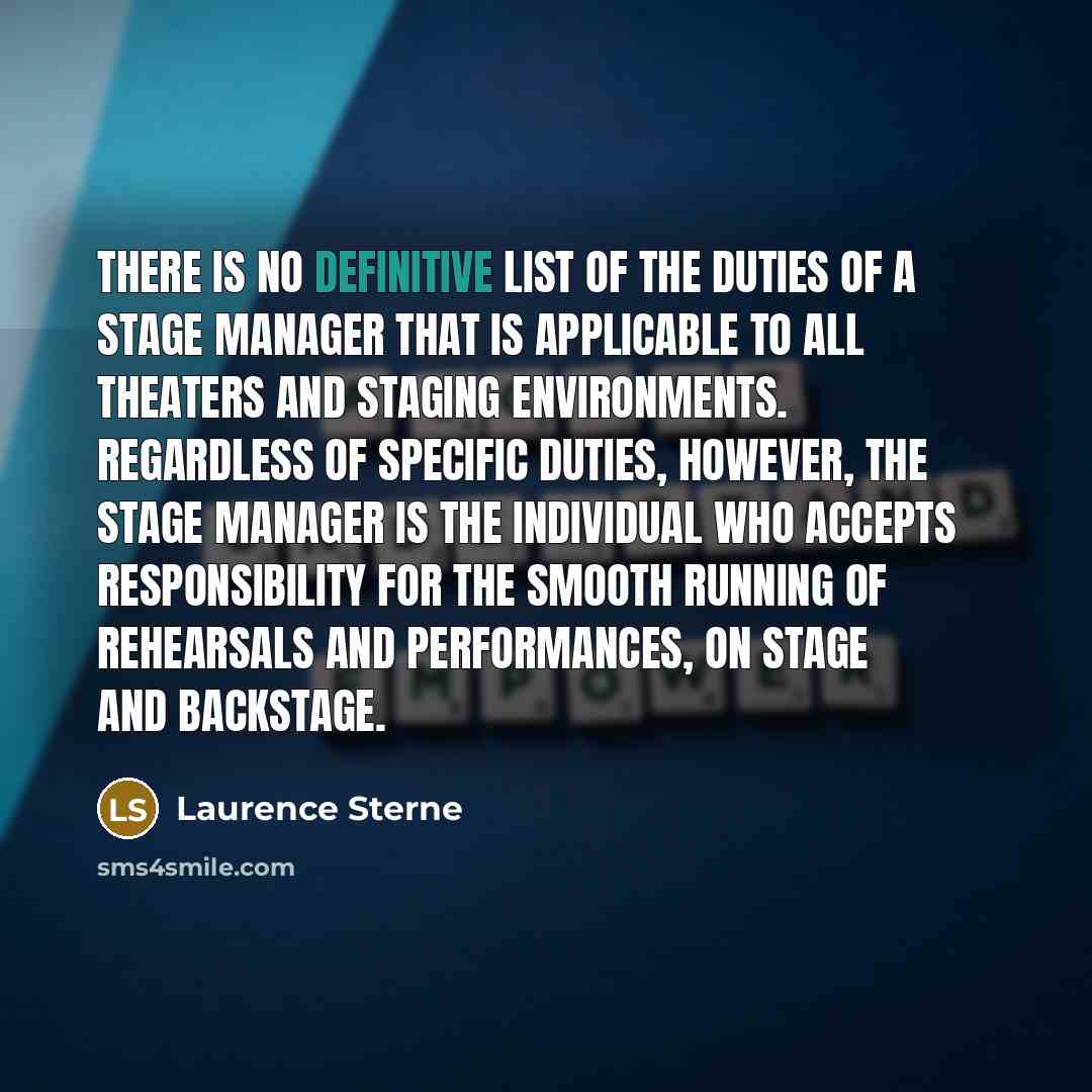 “There is no definitive list of the duties of a…” quote by Laurence Sterne