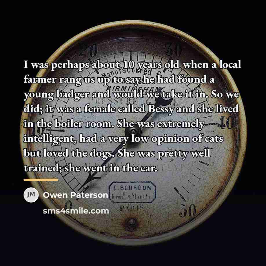 “I was perhaps about 10 years old when a local…” quote by Owen Paterson