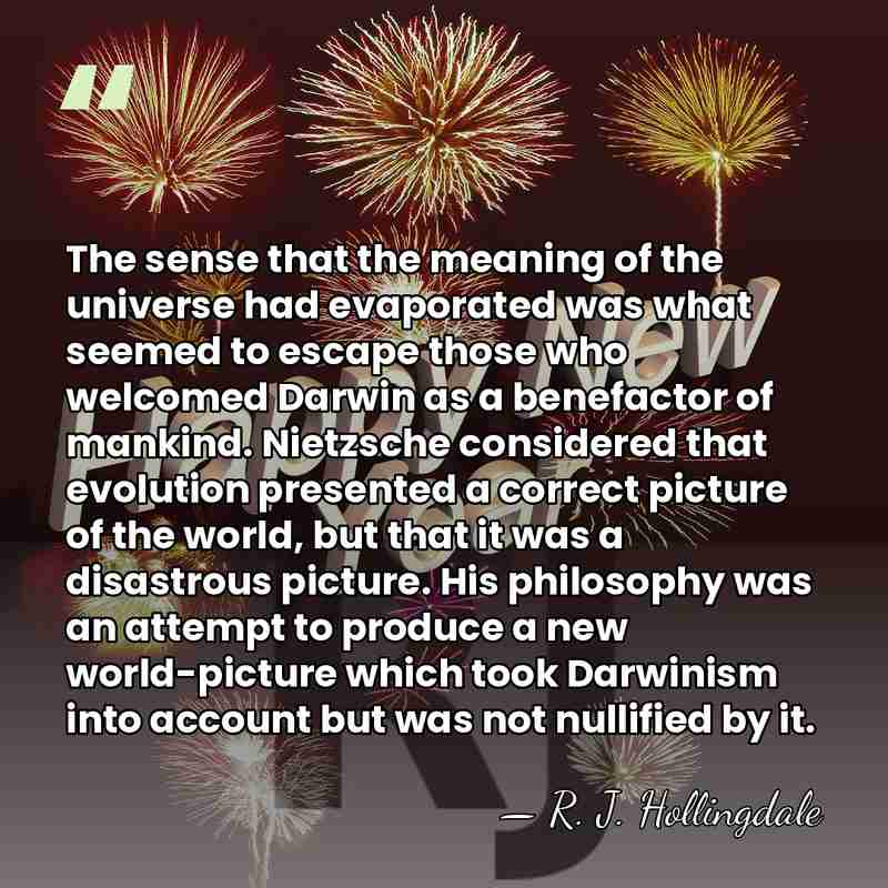 The sense that the meaning of the universe had evaporated was what&hellip; - R. J. Hollingdale