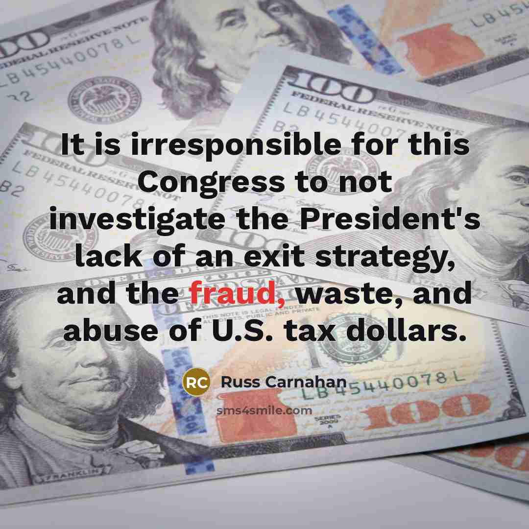 “It is irresponsible for this Congress to not investigate the…” quote by Russ Carnahan