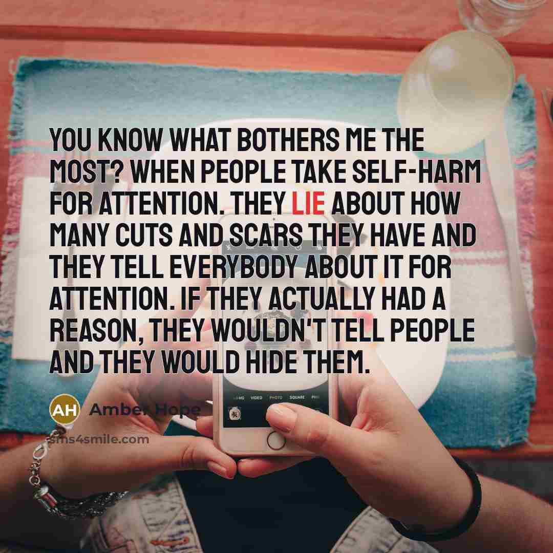 “You know what bothers me the most? When people take…” quote by Amber Hope
