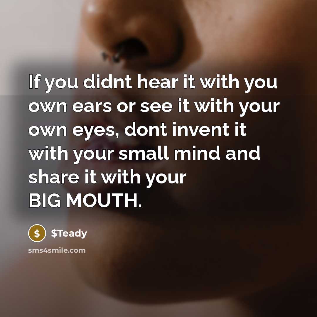 “If you didnt hear it with you own ears or…” quote by $Teady