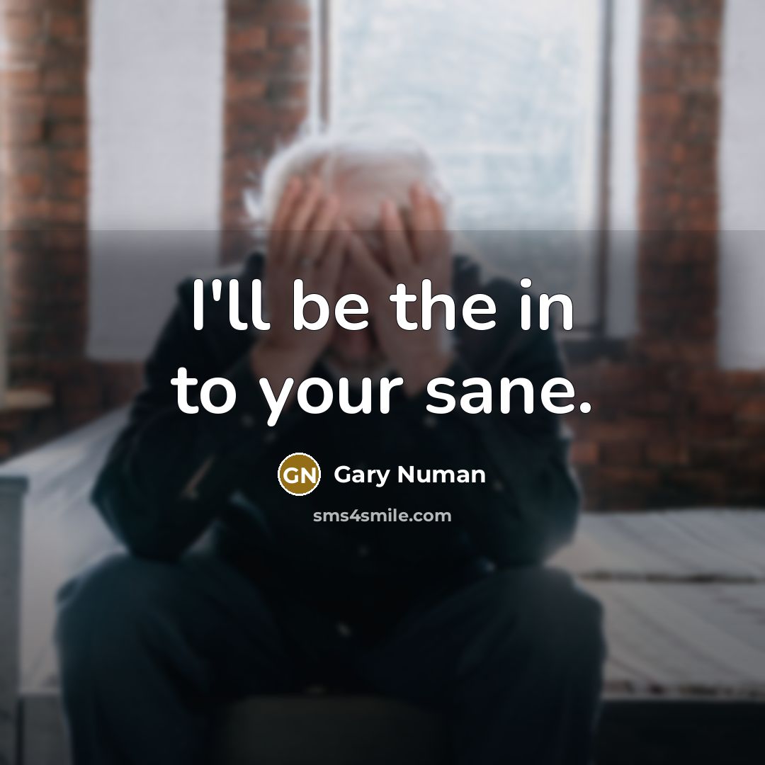 “I'll be the in to your sane.…” quote by Gary Numan