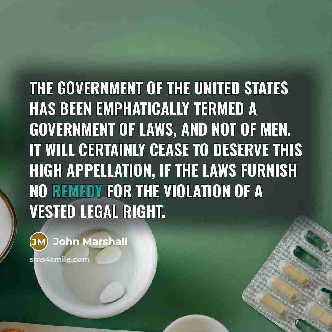 “The government of the United States has been emphatically termed…” quote by John Marshall