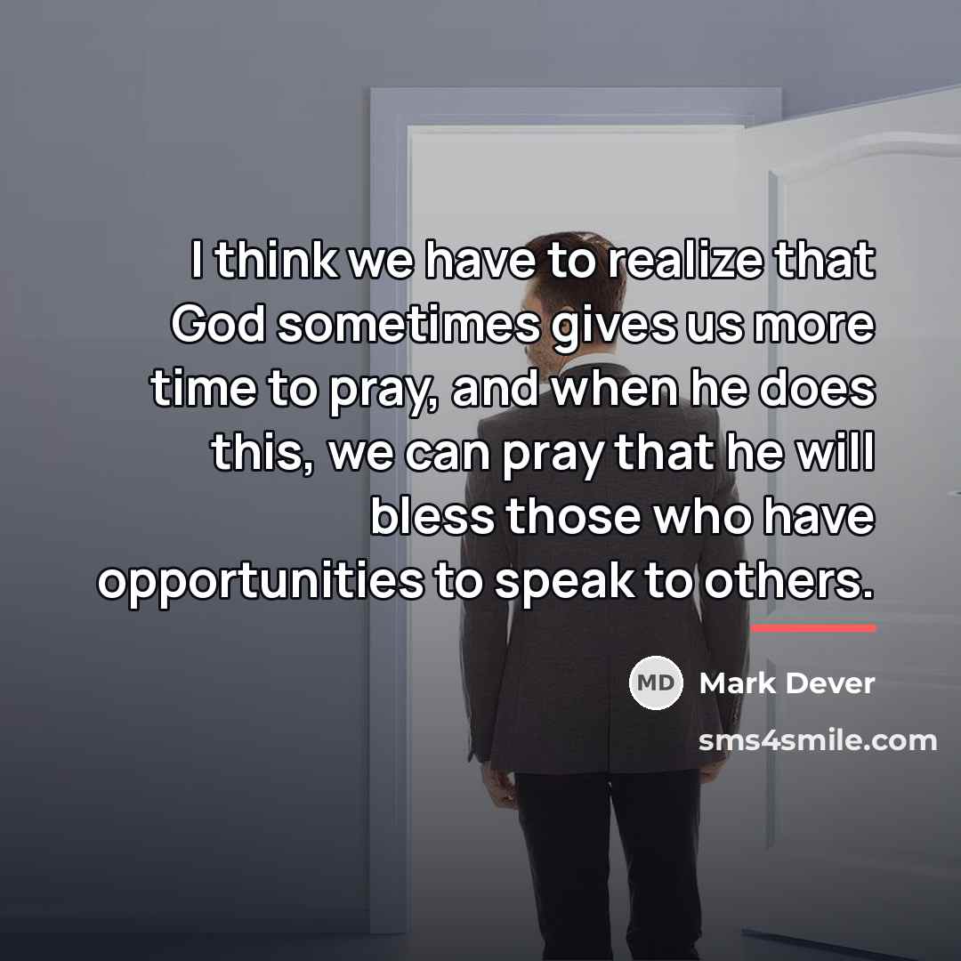“I think we have to realize that God sometimes gives…” quote by Mark Dever