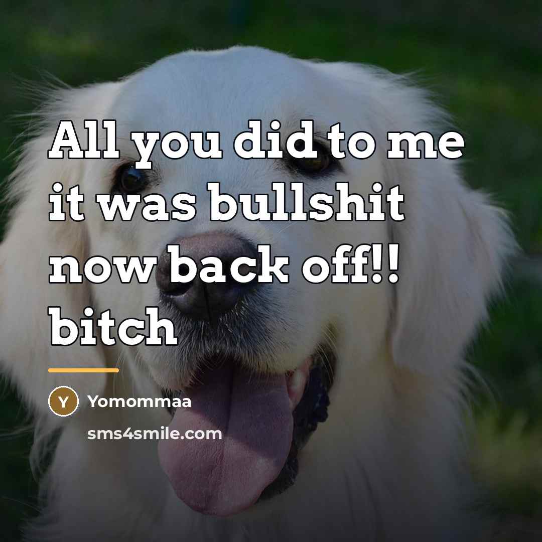 “All you did to me it was bullshit now back…” quote by Yomommaa