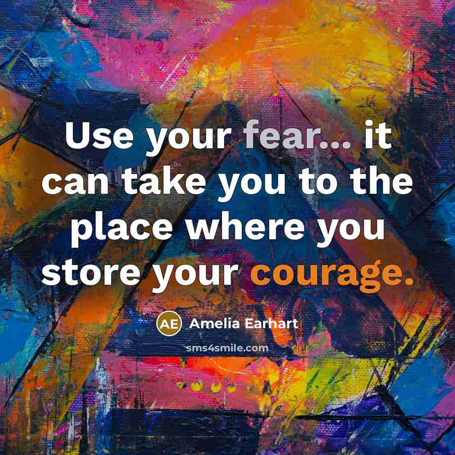 “Use your fear... it can take you to the place…” quote by Amelia Earhart