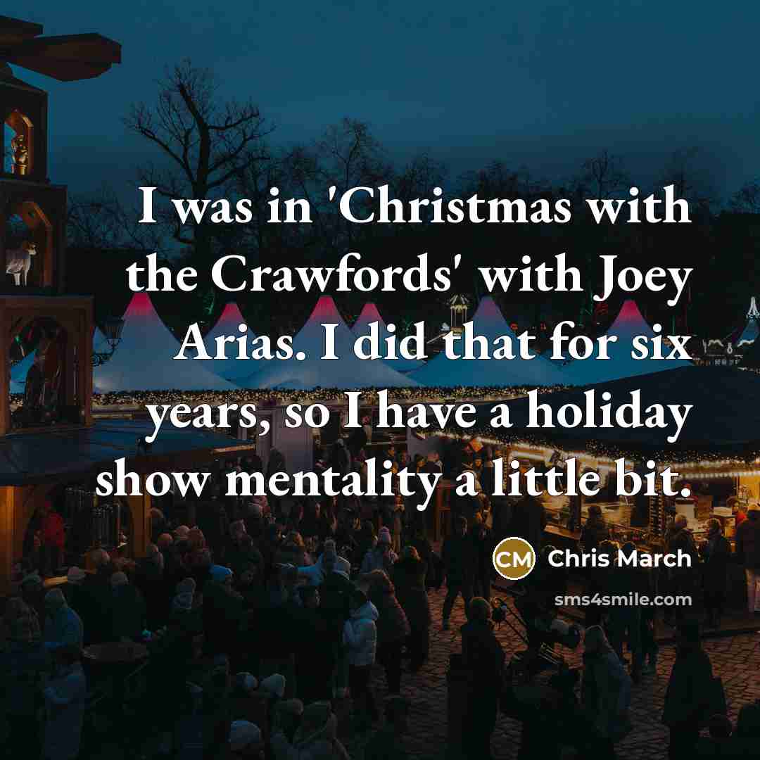 “I was in 'Christmas with the Crawfords' with Joey Arias.…” quote by Chris March
