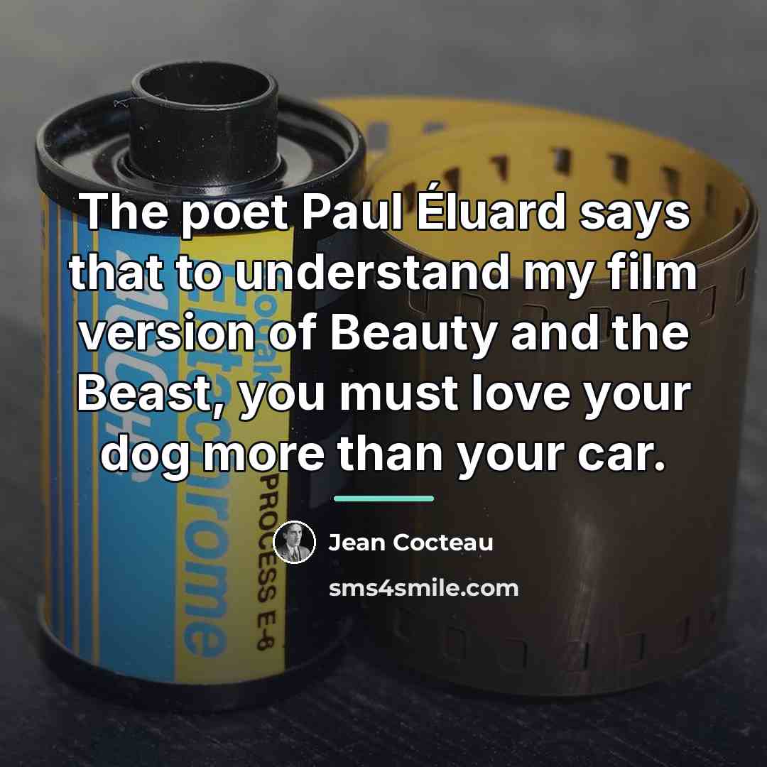 “The poet Paul Éluard says that to understand my film…” quote by Jean Cocteau