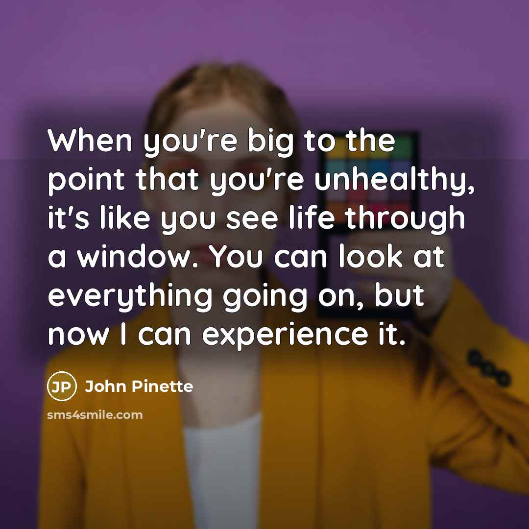 “When you're big to the point that you're unhealthy, it's…” quote by John Pinette