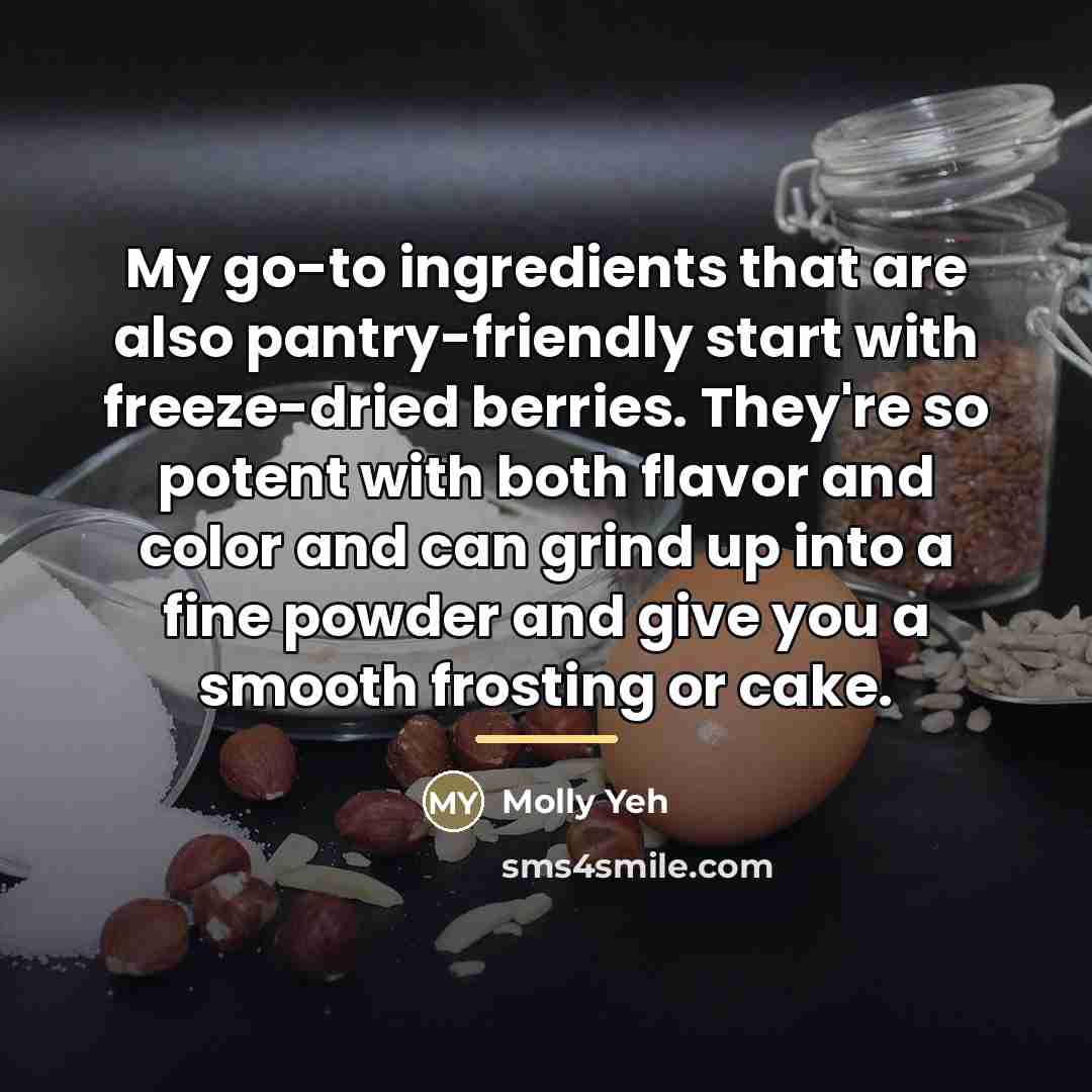 “My go-to ingredients that are also pantry-friendly start with freeze-dried…” quote by Molly Yeh