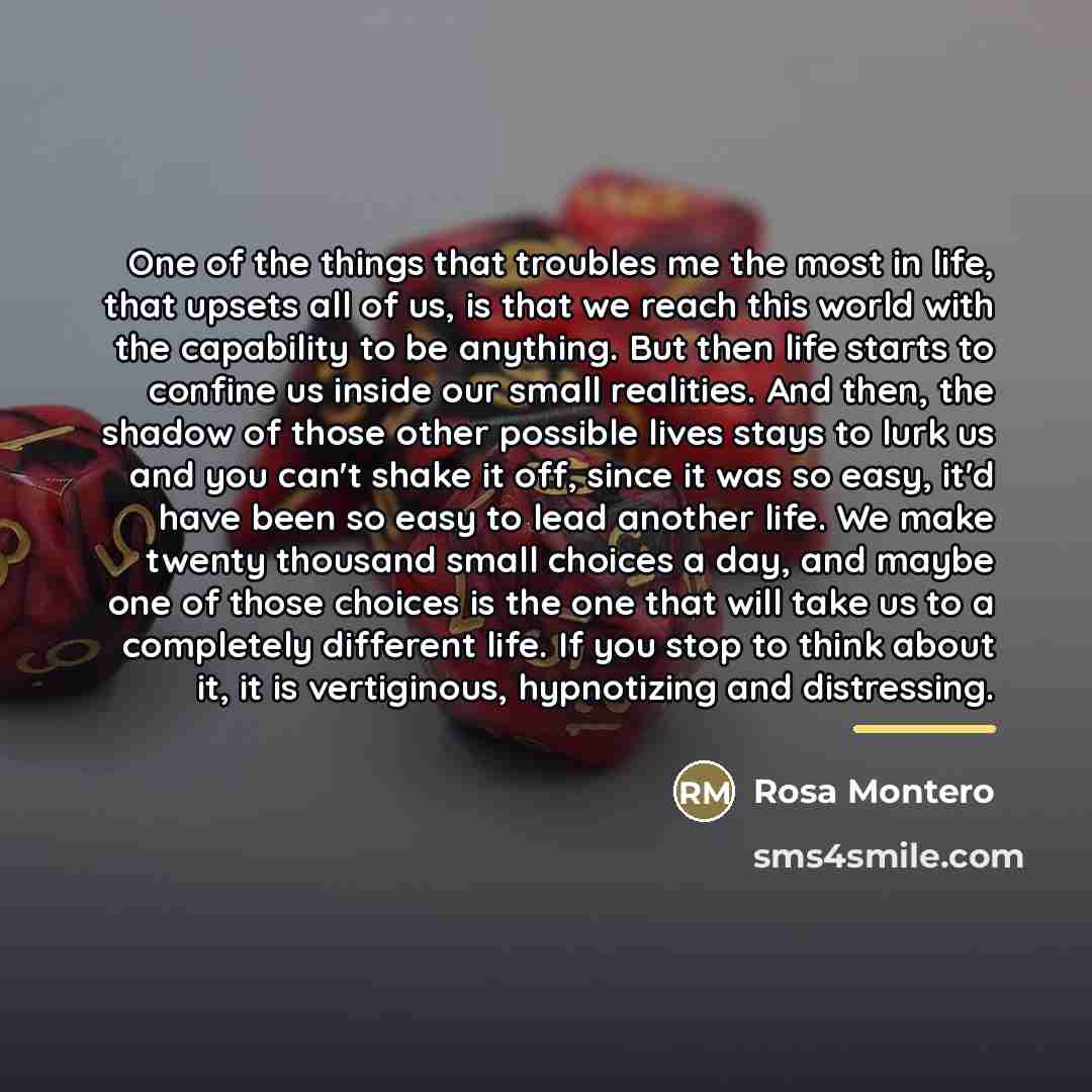 “One of the things that troubles me the most in…” quote by Rosa Montero