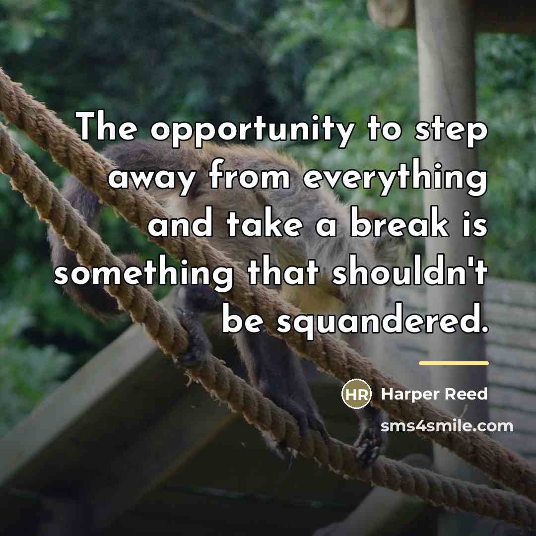 “The opportunity to step away from everything and take a…” quote by Harper Reed