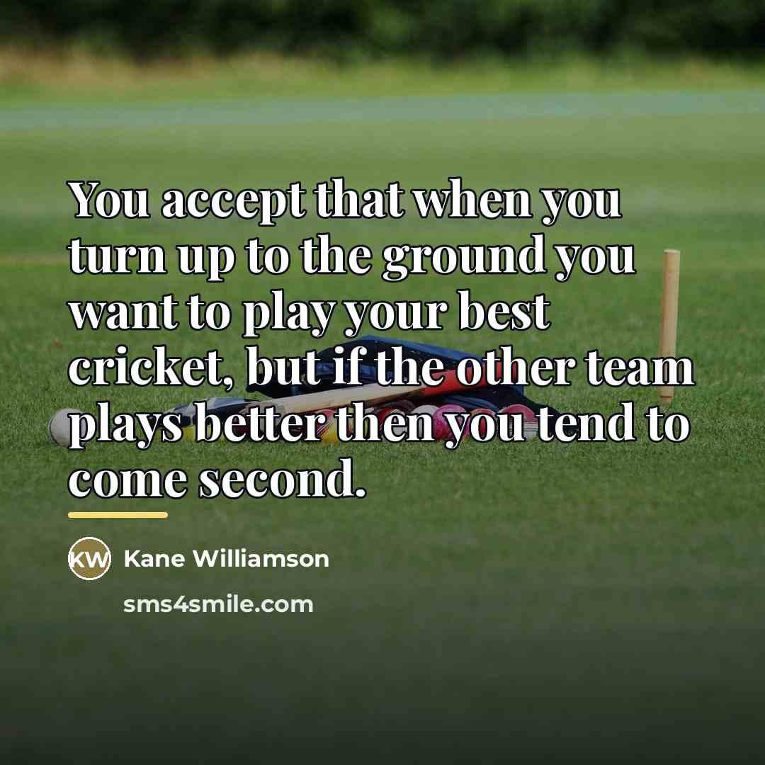 “You accept that when you turn up to the ground…” quote by Kane Williamson