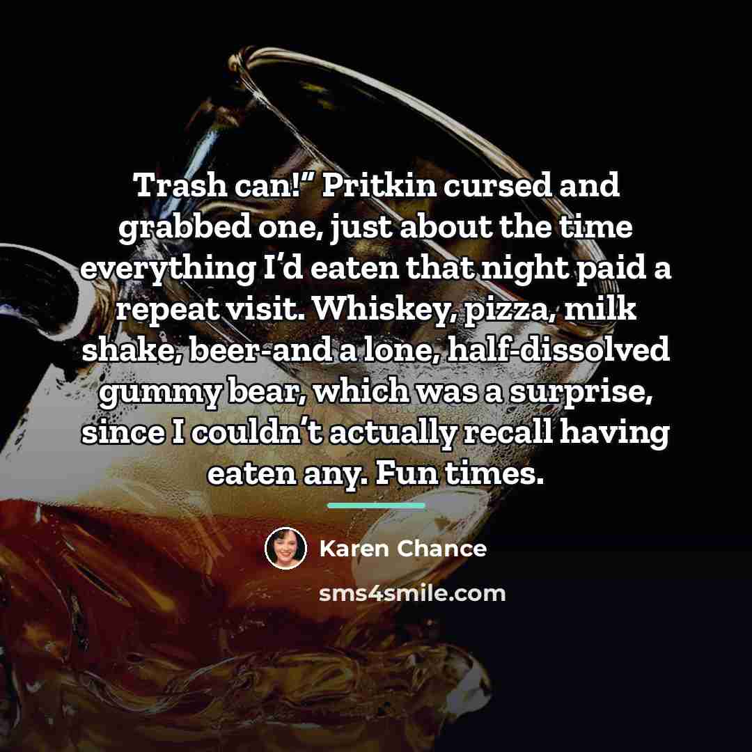 “Trash can!” Pritkin cursed and grabbed one, just about the…” quote by Karen Chance