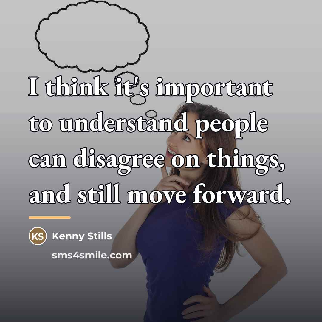 “I think it's important to understand people can disagree on…” quote by Kenny Stills