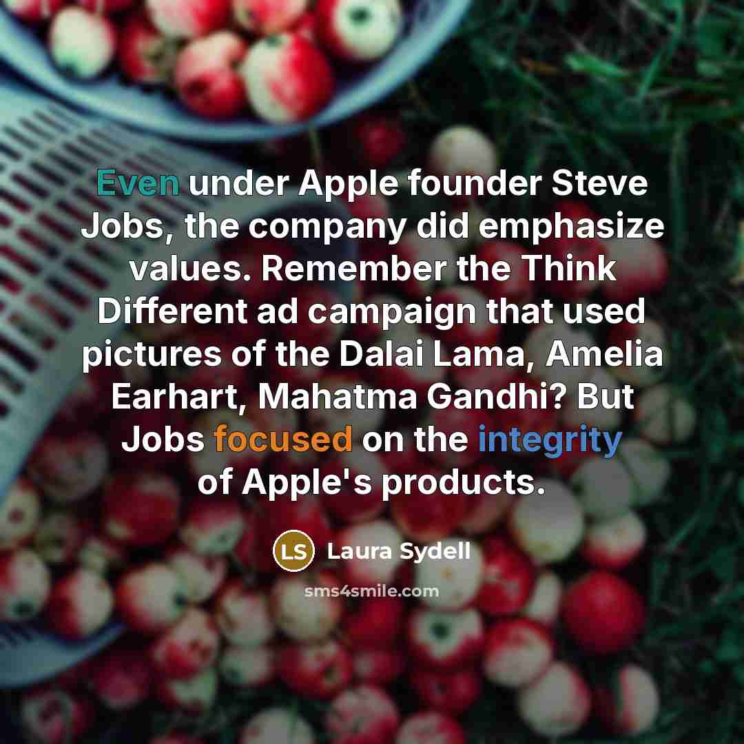 “Even under Apple founder Steve Jobs, the company did emphasize…” quote by Laura Sydell