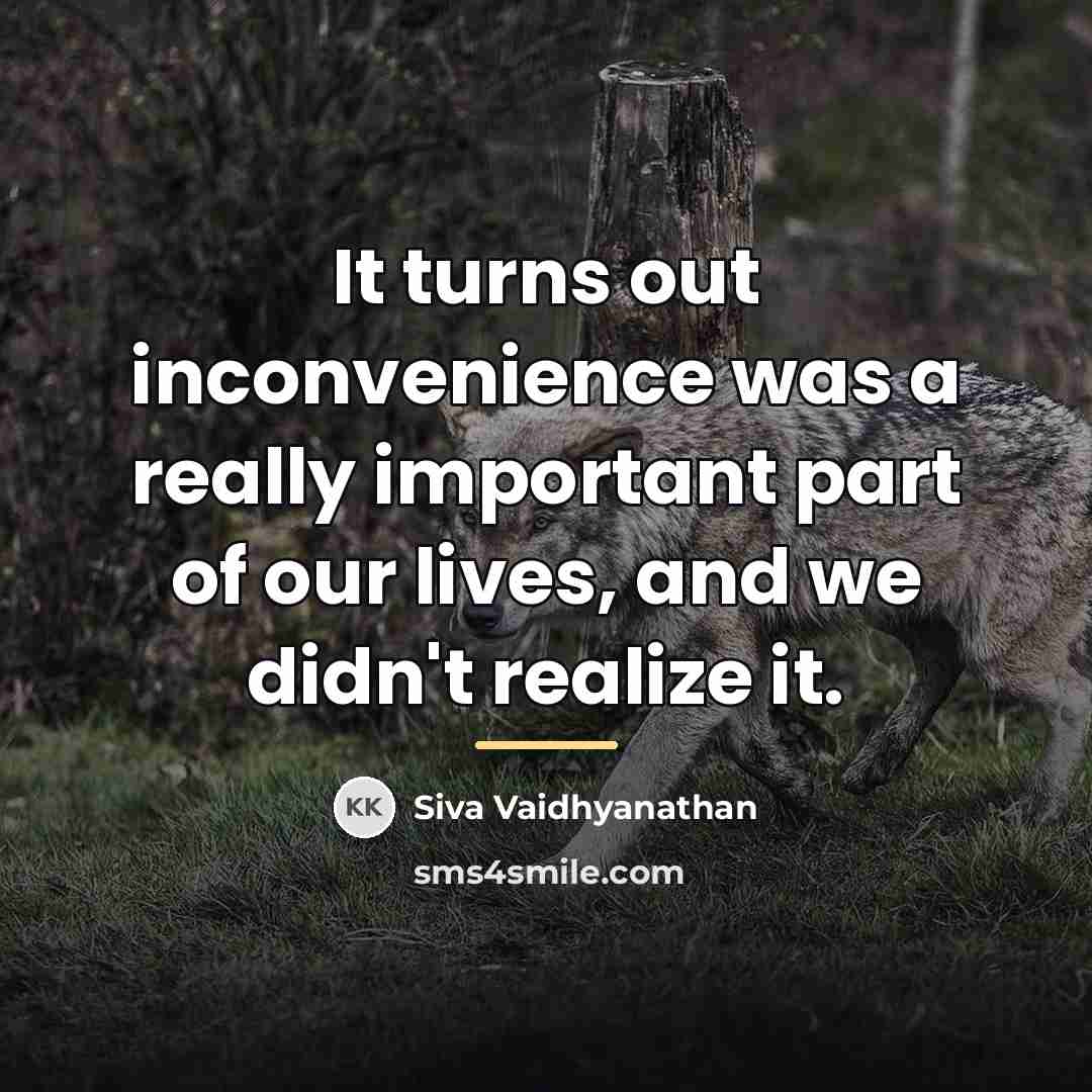 “It turns out inconvenience was a really important part of…” quote by Siva Vaidhyanathan