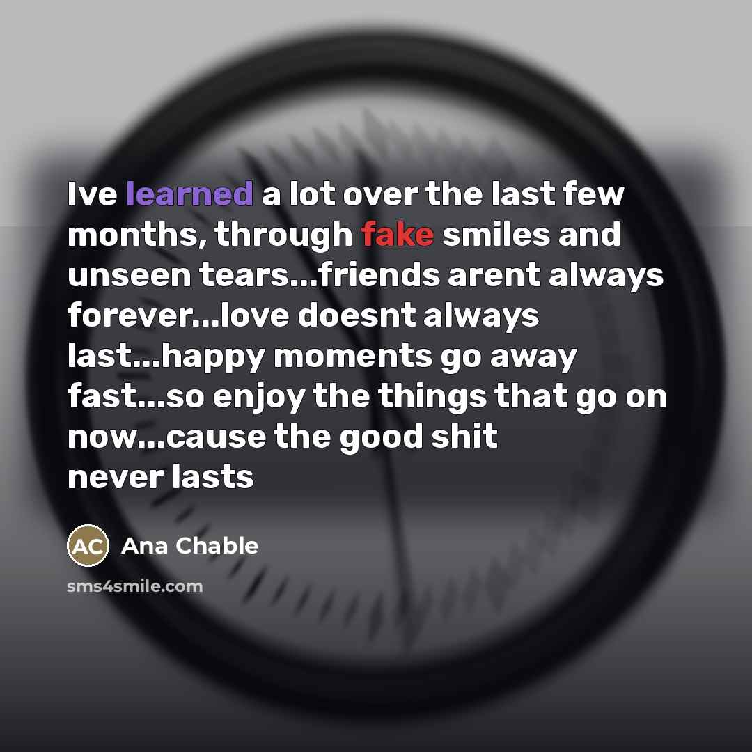 “Ive learned a lot over the last few months, through…” quote by Ana Chable
