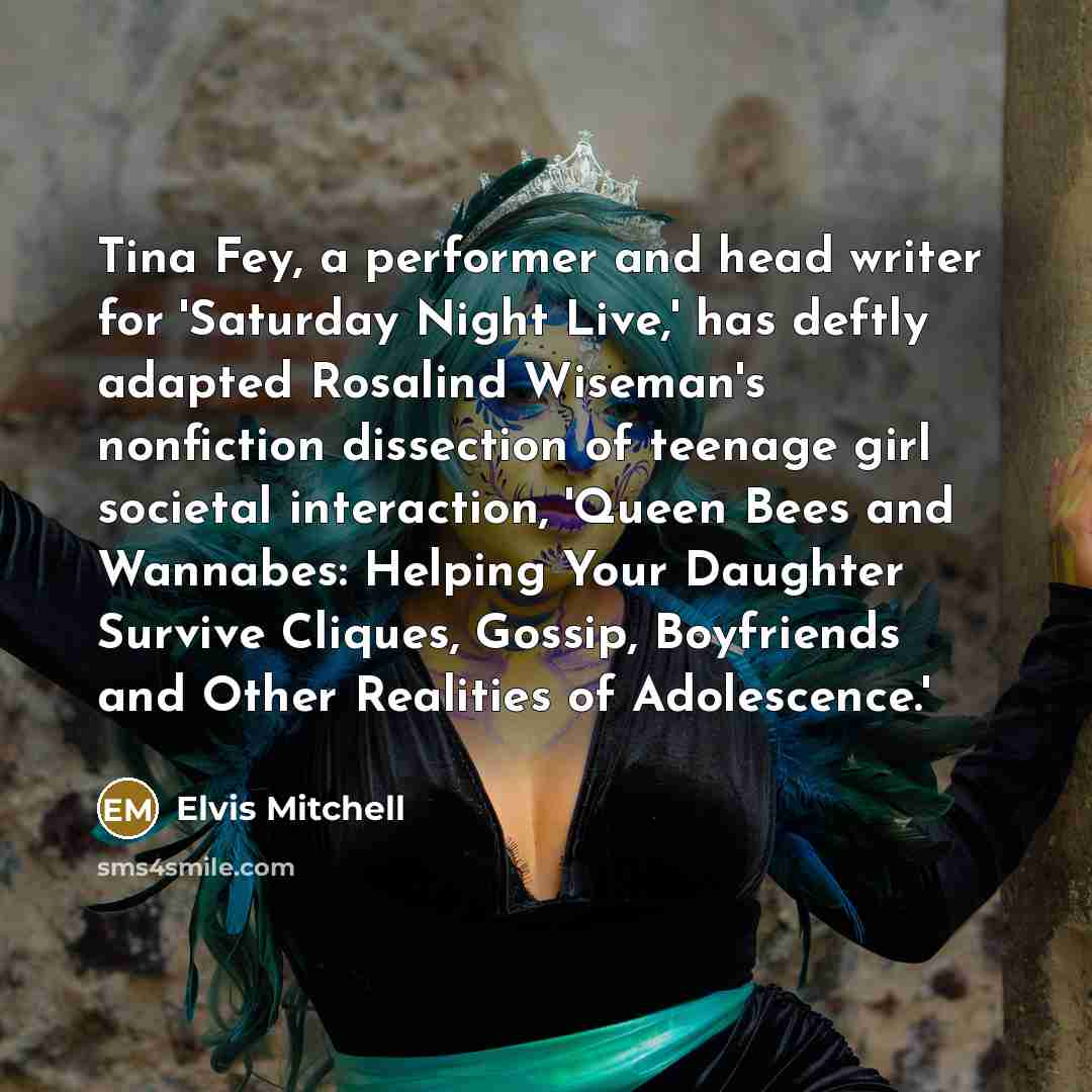 “Tina Fey, a performer and head writer for 'Saturday Night…” quote by Elvis Mitchell