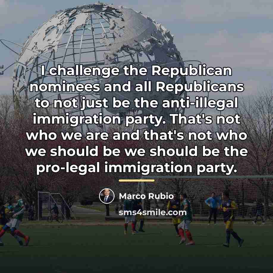 “I challenge the Republican nominees and all Republicans to not…” quote by Marco Rubio