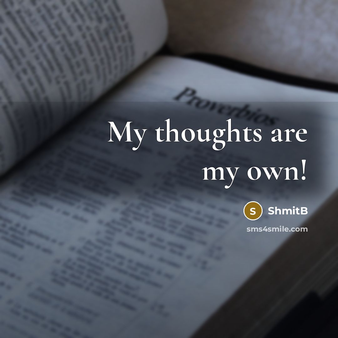 “My thoughts are my own!…” quote by ShmitB