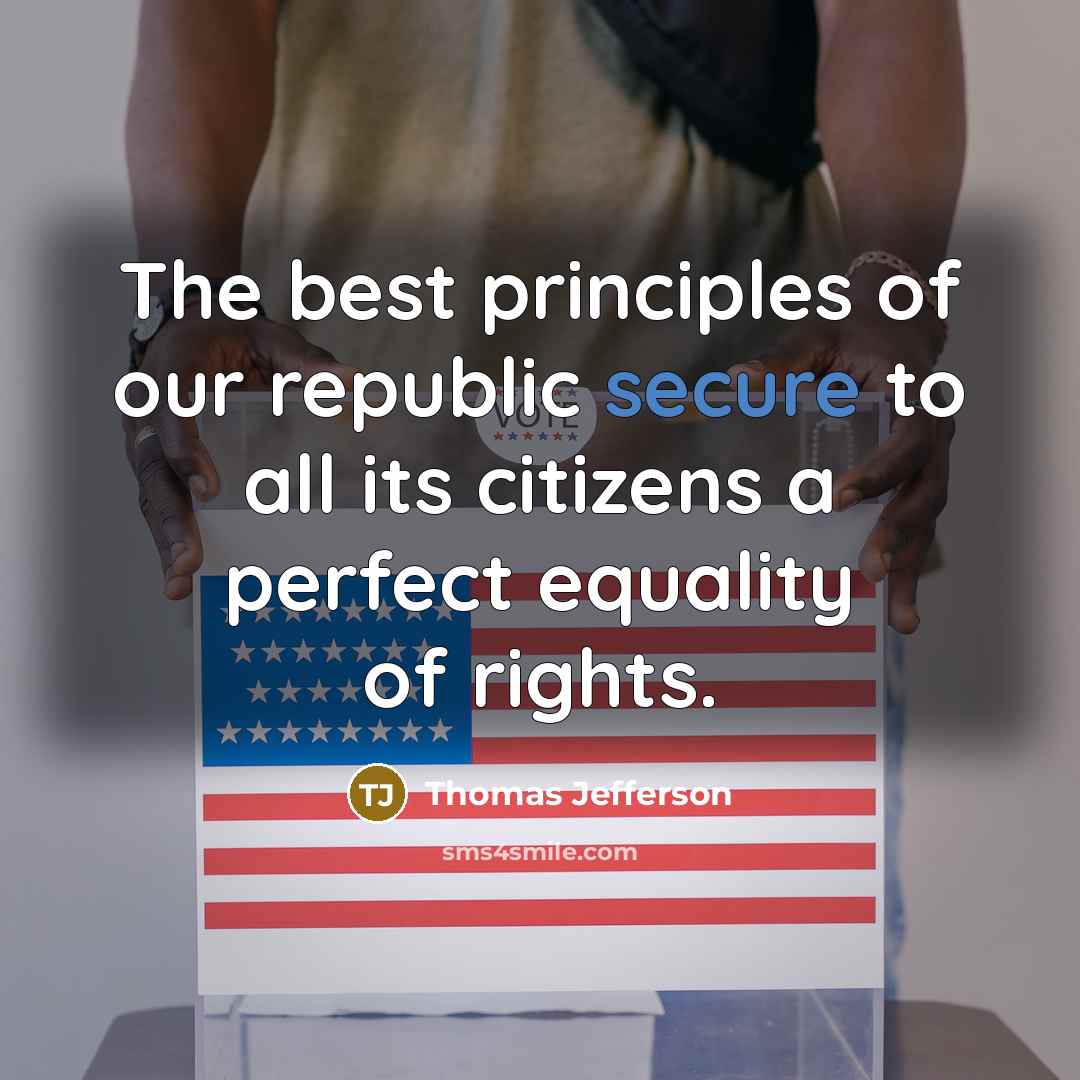 “The best principles of our republic secure to all its…” quote by Thomas Jefferson