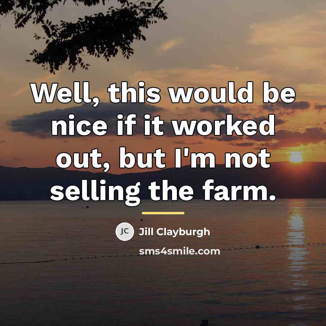 “Well, this would be nice if it worked out, but…” quote by Jill Clayburgh