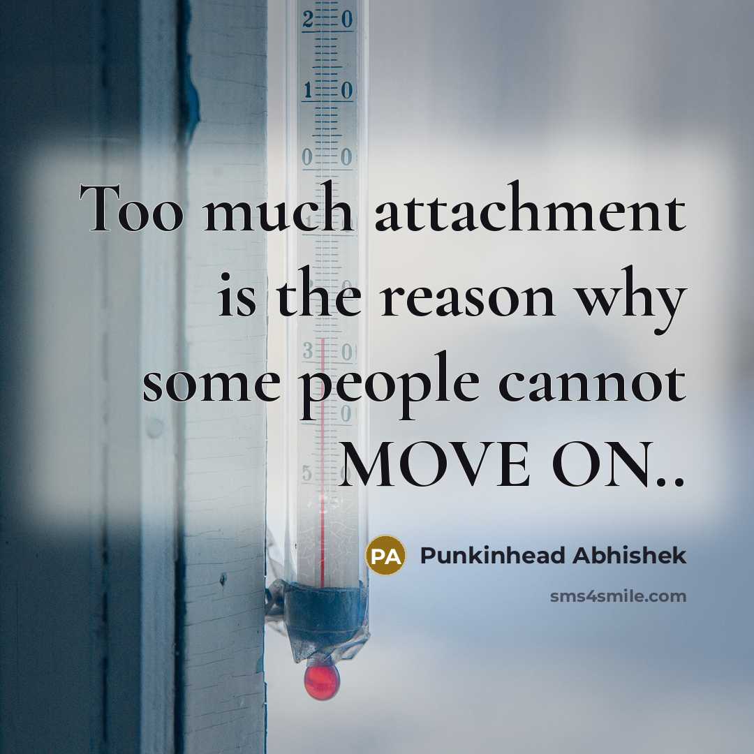 “Too much attachment is the reason why some people cannot…” quote by Punkinhead Abhishek