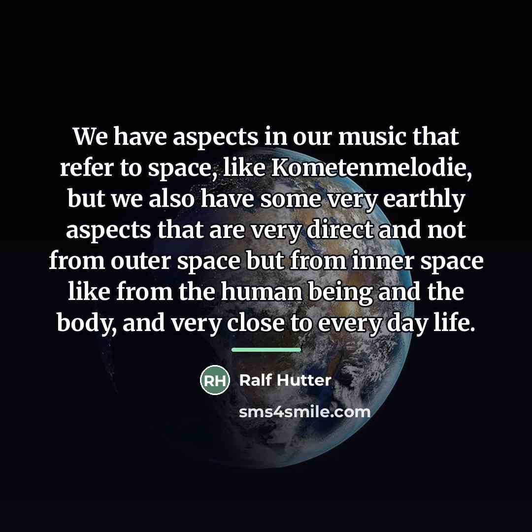“We have aspects in our music that refer to space,…” quote by Ralf Hutter